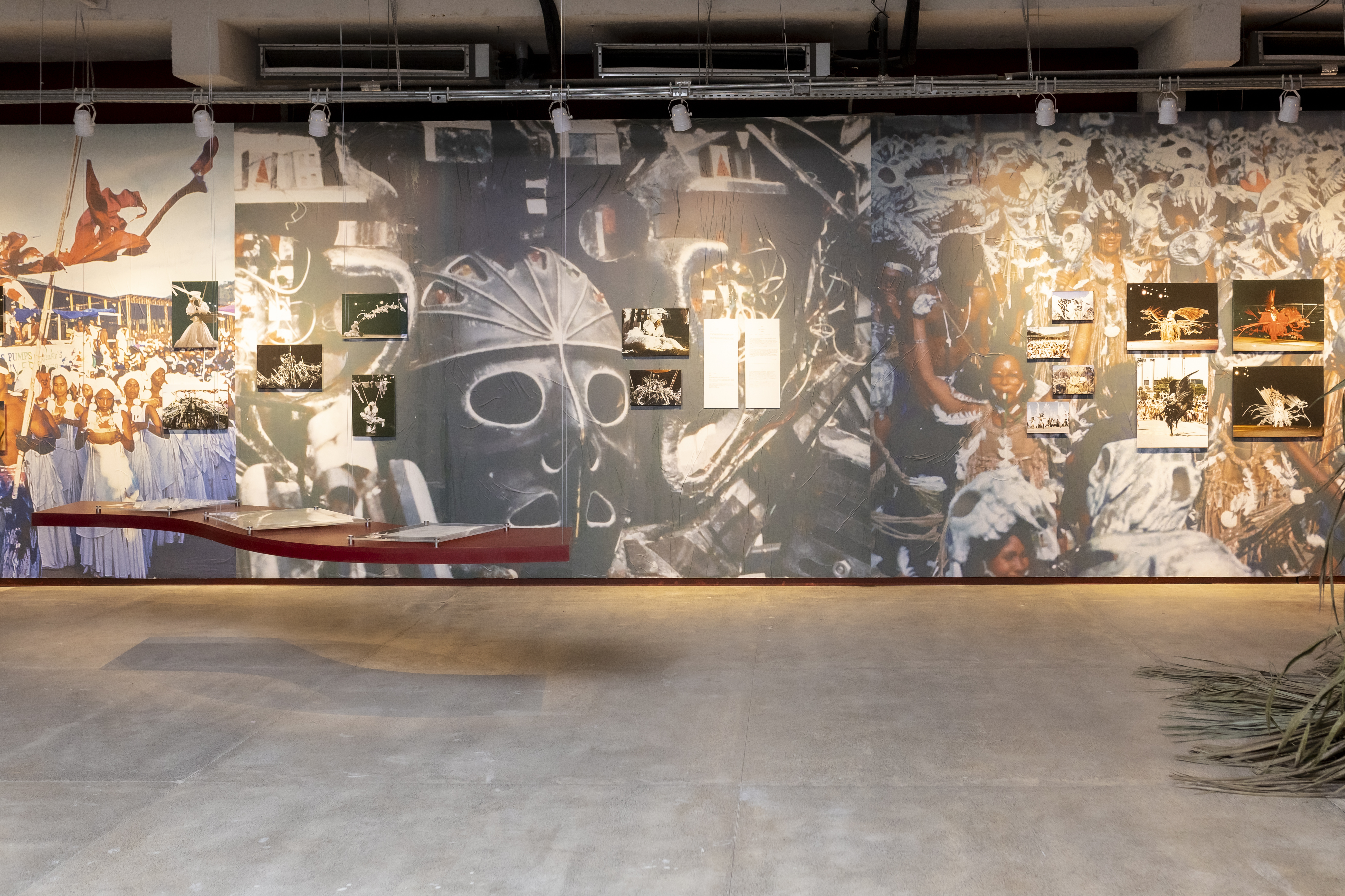 Peter Minshall exhibition installation wide view