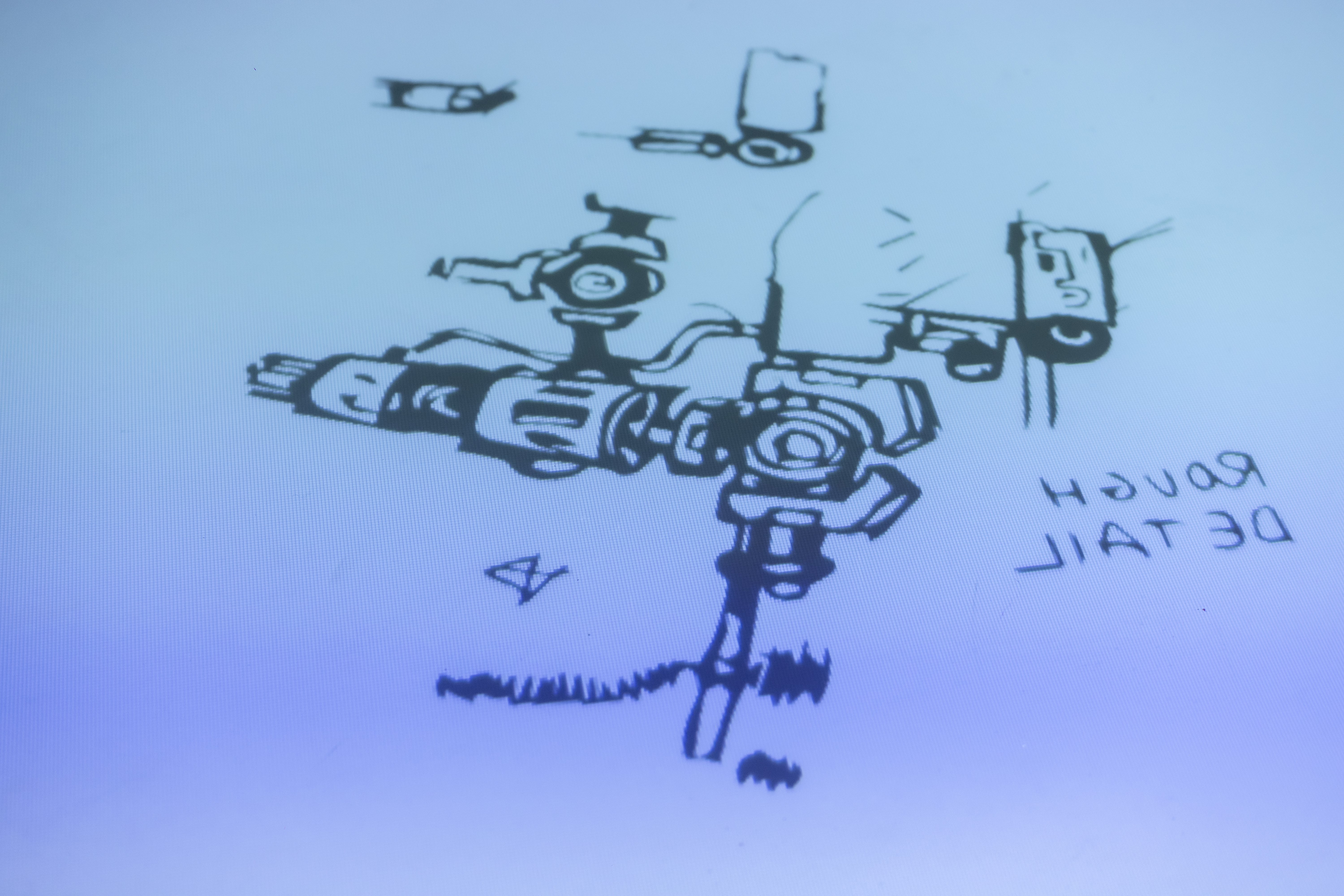 Exhibition installation — sketch projection
