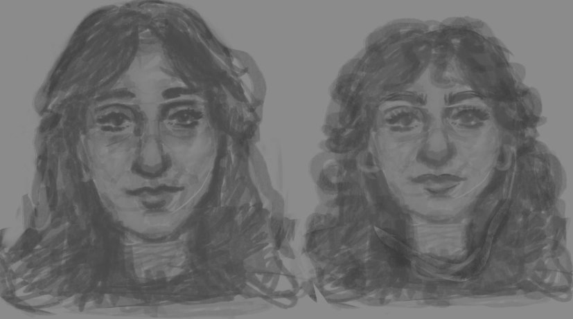 Character face studies