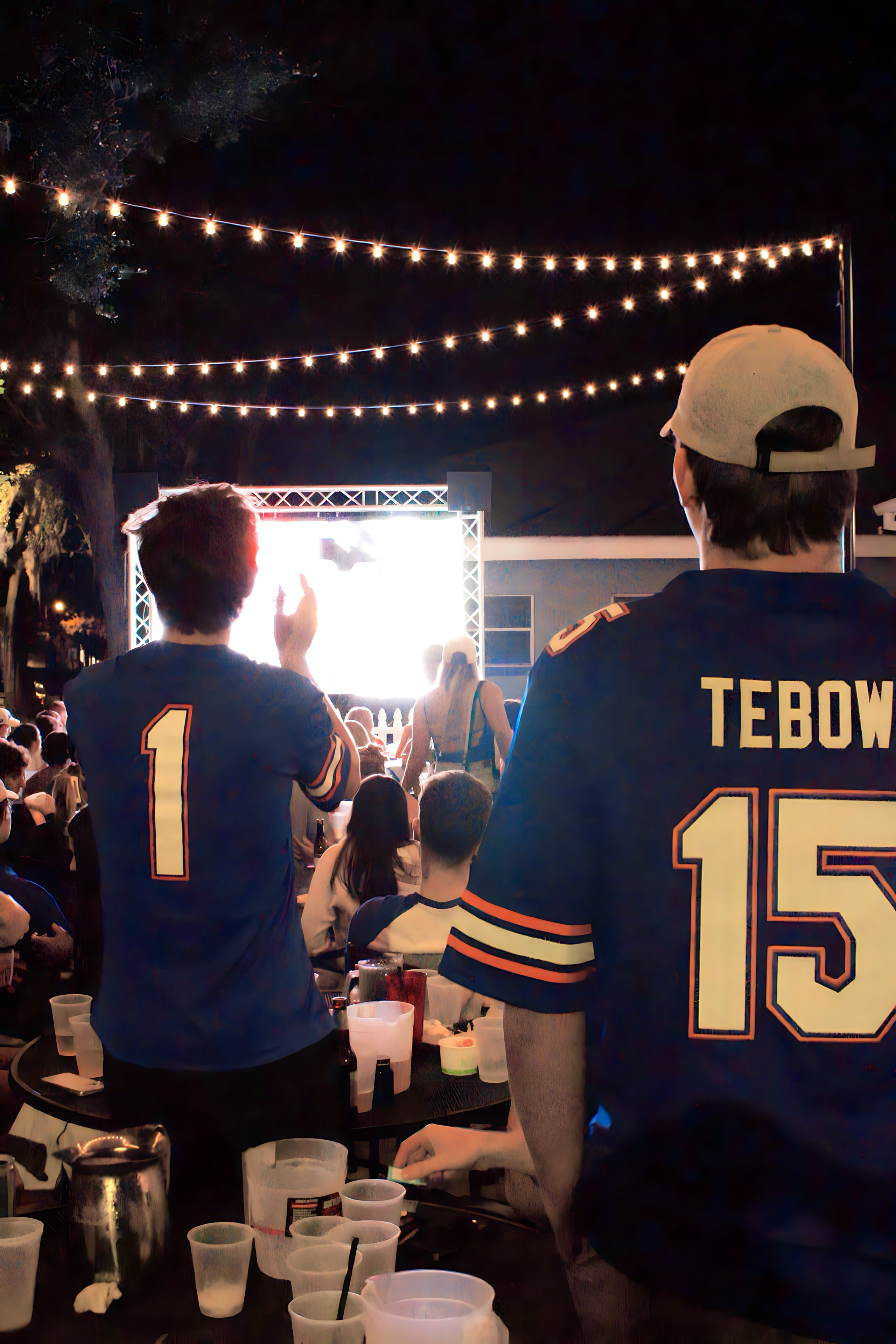 Fans watching game